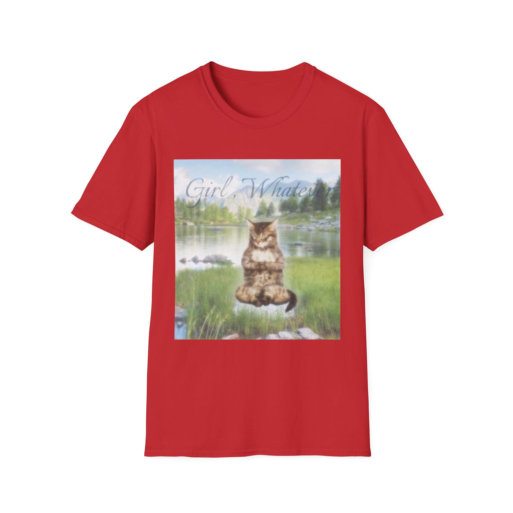 Cat T-Shirt — "Girl, Whatever" Vintage Lake Cat Graphic Tee