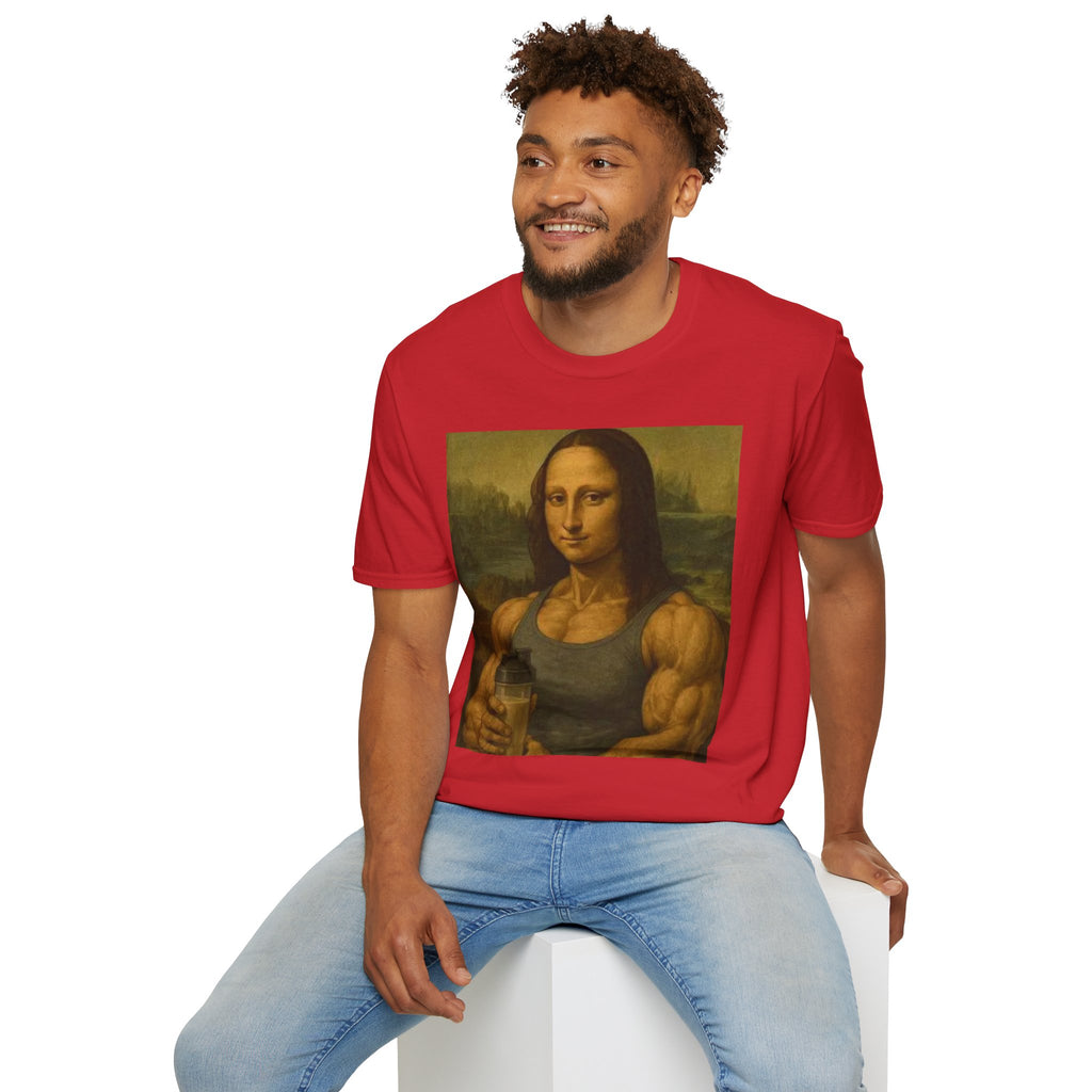 Muscular Mona Lisa Gym Tee Y2K
