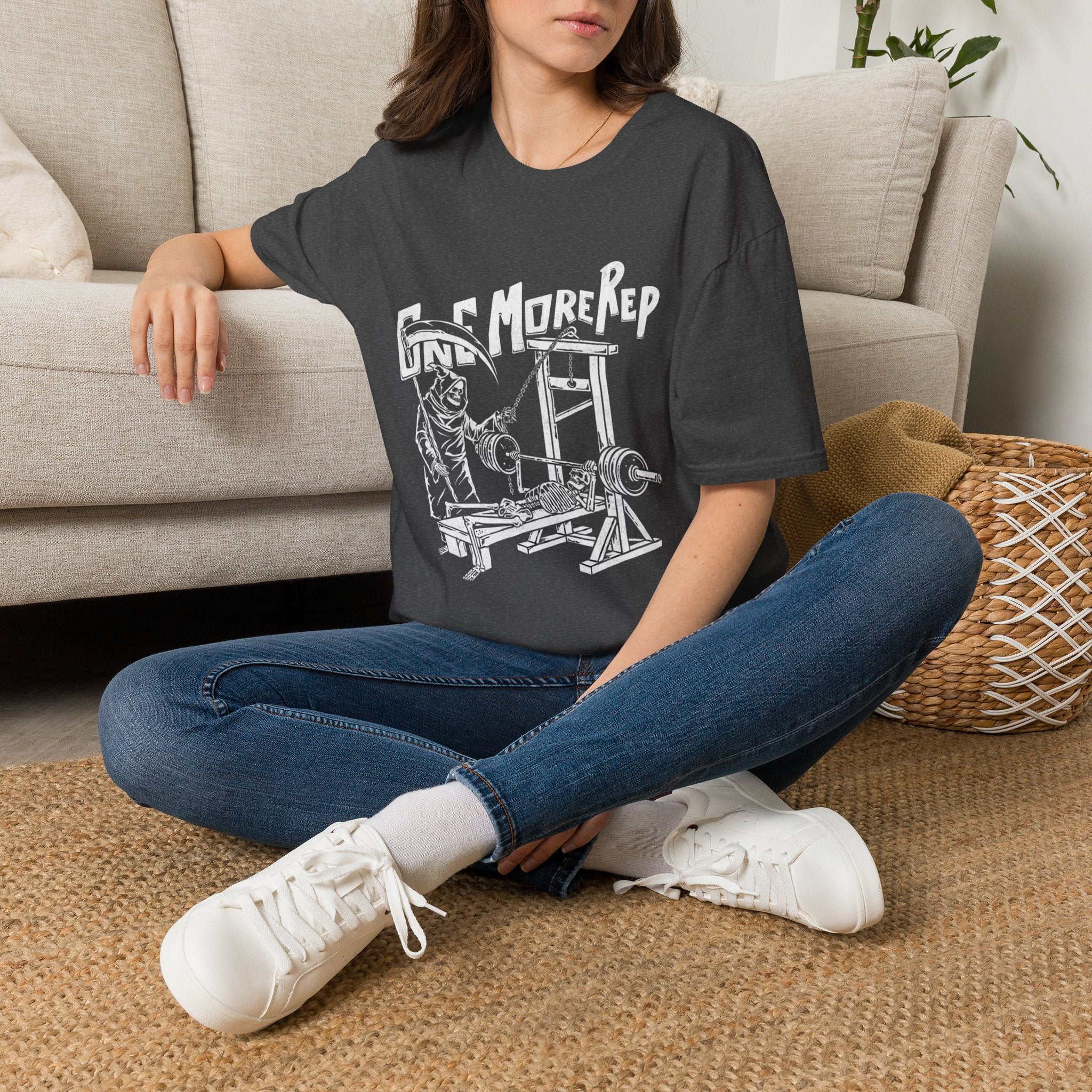 Grim Reaper 'One More Rep' Gym Workout Tee