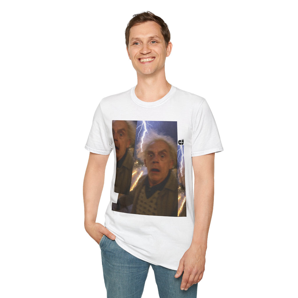 Back to the Future Scientist Shocked T-Shirt — Marty Time-Travel Retro Tee