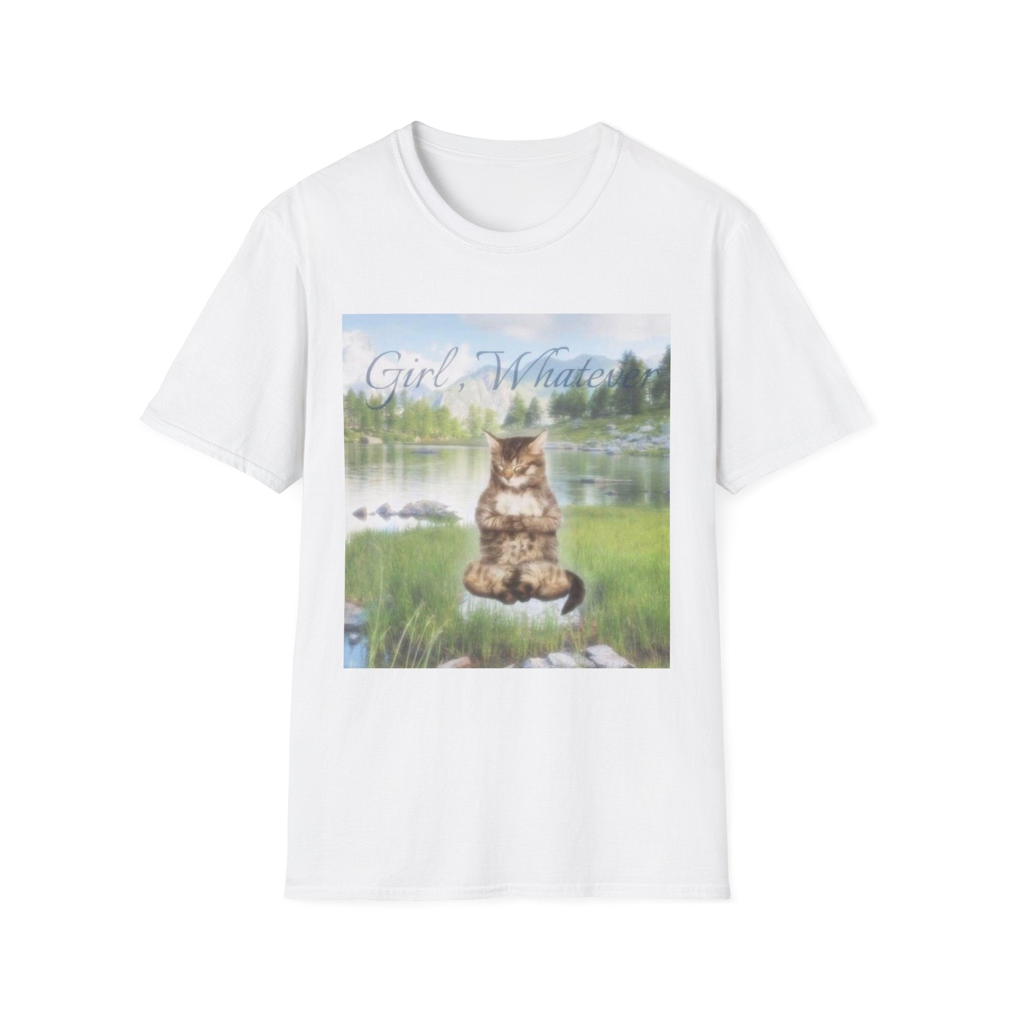 Cat T-Shirt — "Girl, Whatever" Vintage Lake Cat Graphic Tee