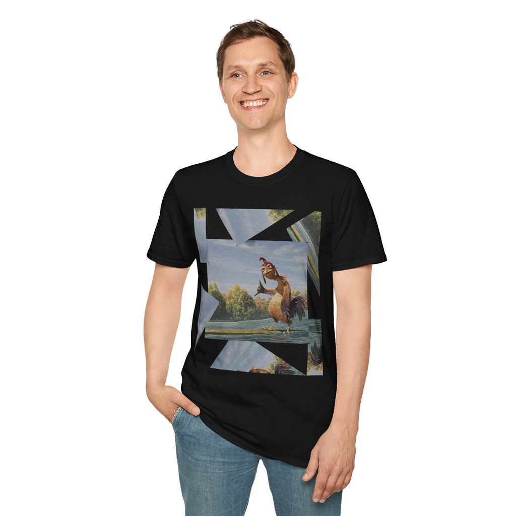 Chicken Joe Surf's Up T-Shirt — Laid-Back Surfing Rooster Tee