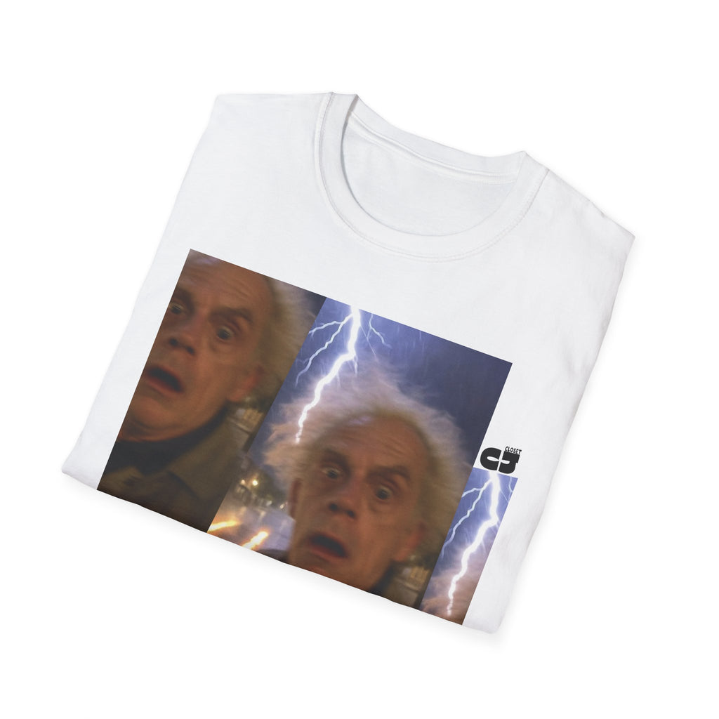 Back to the Future Scientist Shocked T-Shirt — Marty Time-Travel Retro Tee