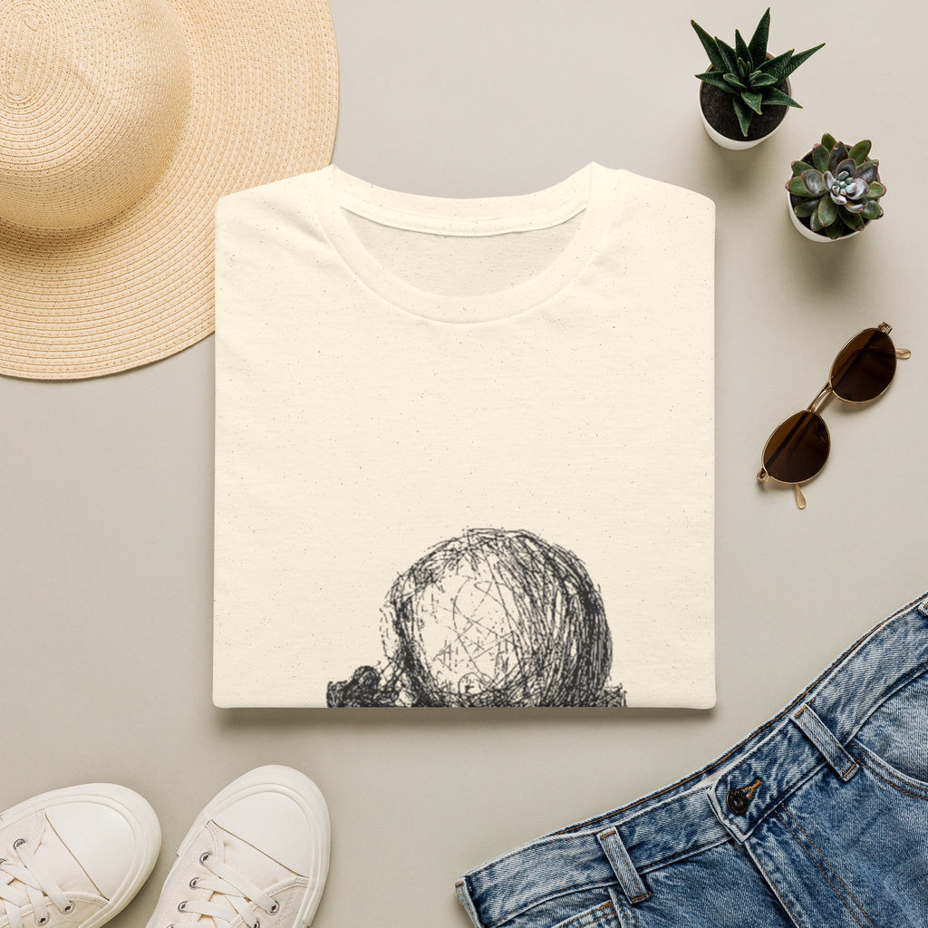 Sisyphus Pushing Boulder Illustration Tee (Perseverance Motivational Art)