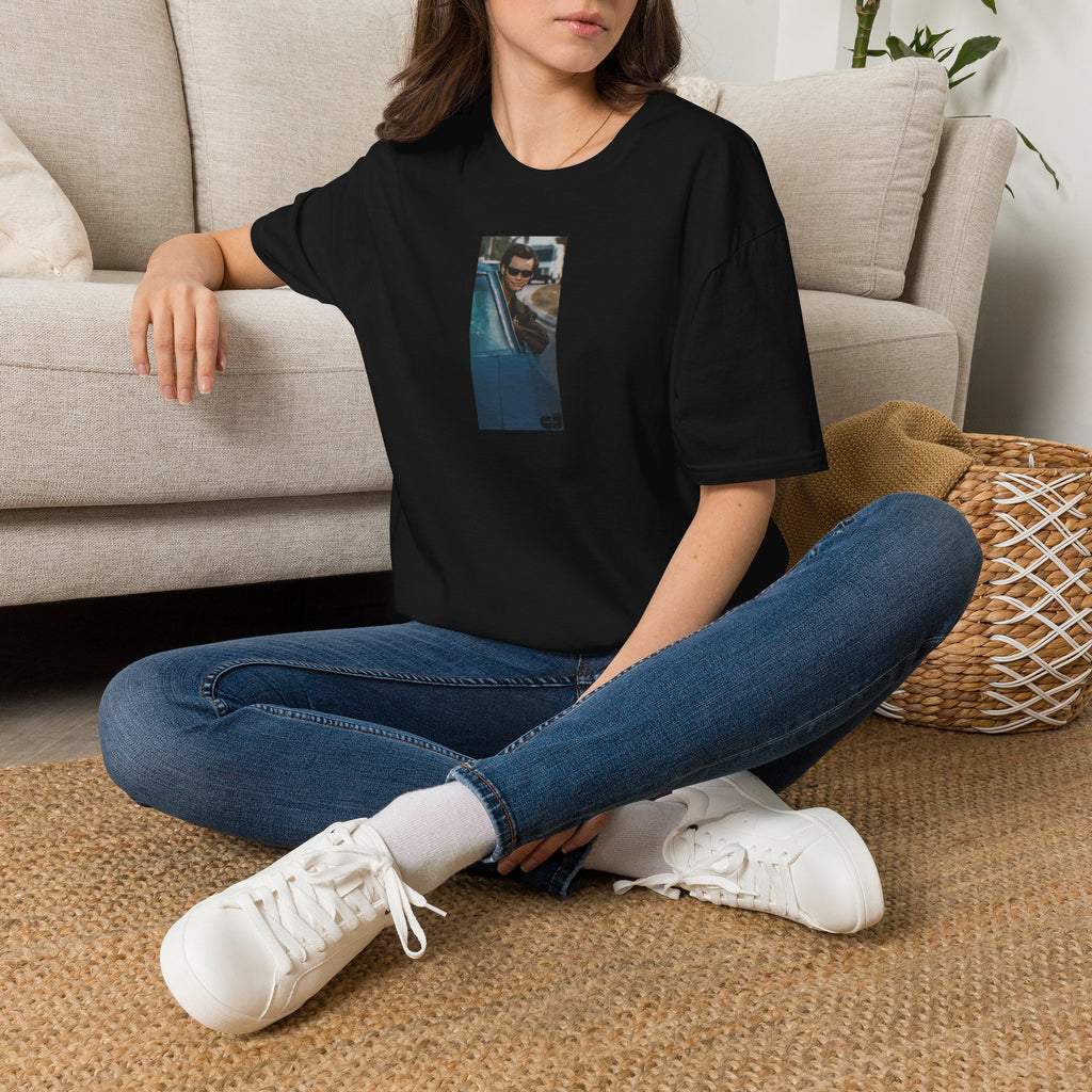 Jim Carrey Cool Car Sunglasses T-Shirt — Funny Retro Celebrity Tee