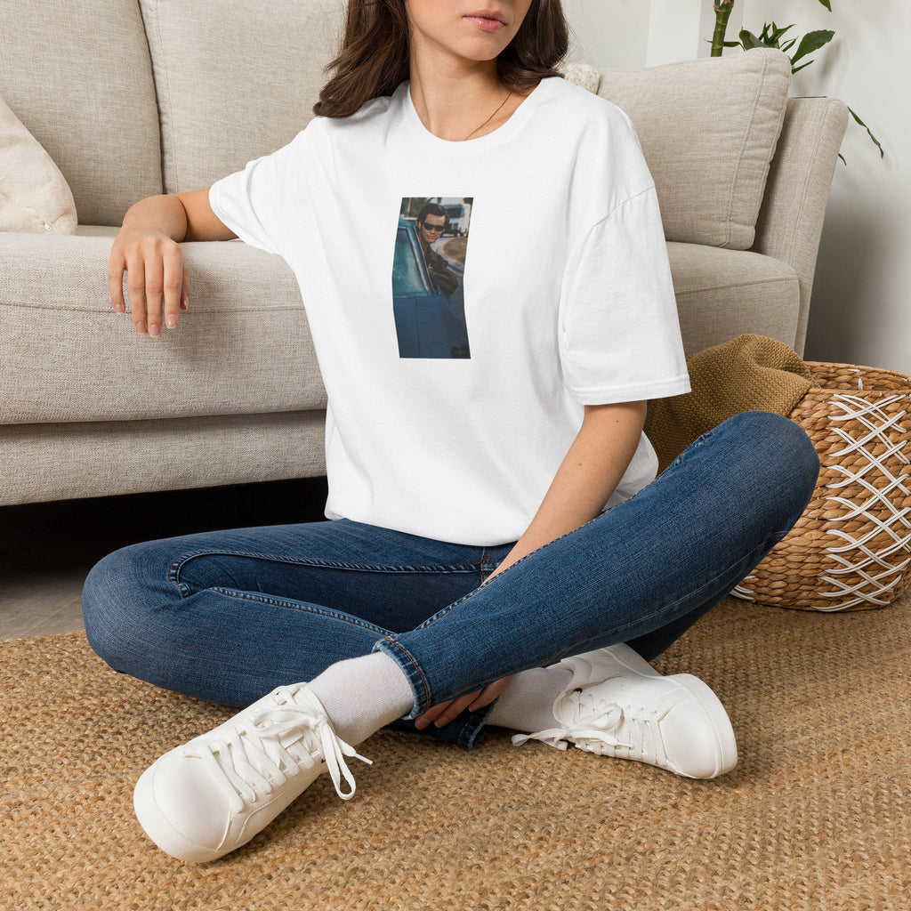 Jim Carrey Cool Car Sunglasses T-Shirt — Funny Retro Celebrity Tee
