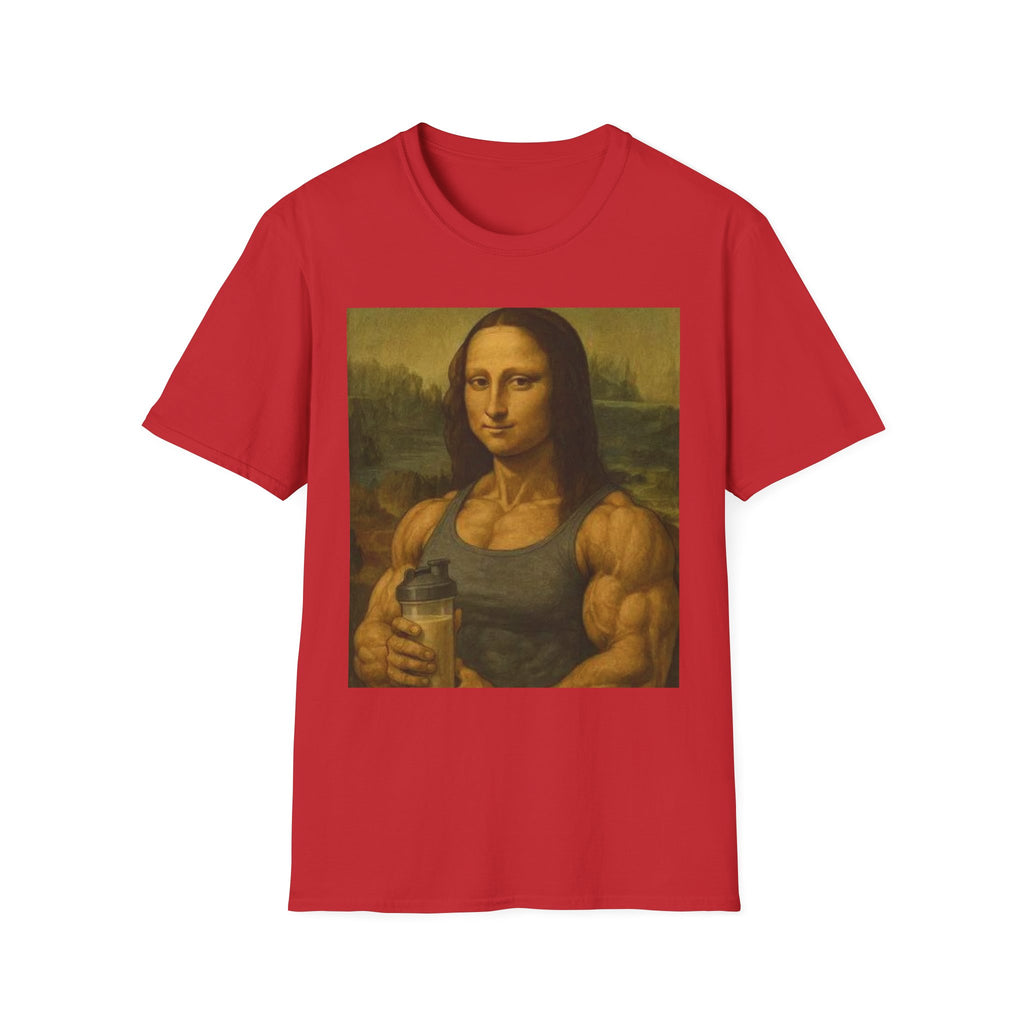 Muscular Mona Lisa Gym Tee Y2K
