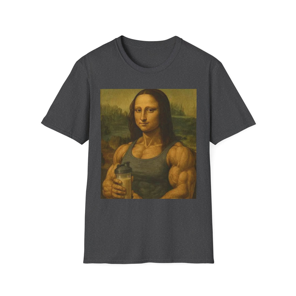 Muscular Mona Lisa Gym Tee Y2K