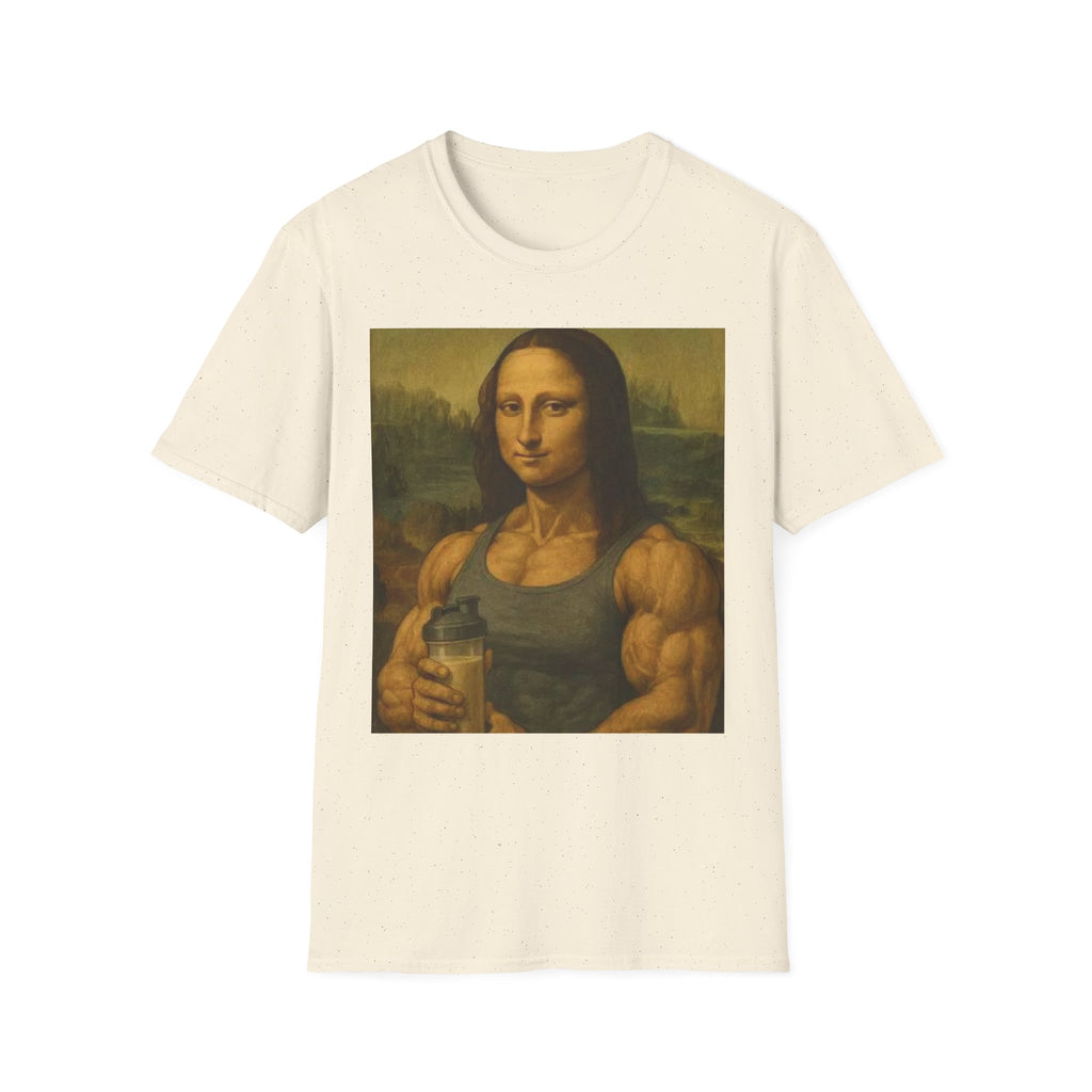 Muscular Mona Lisa Gym Tee Y2K