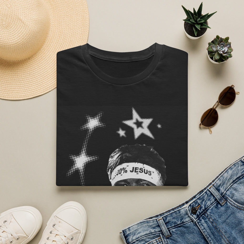 Neymar Inspirational '100% Jesus" Graphic T-shirt Y2K