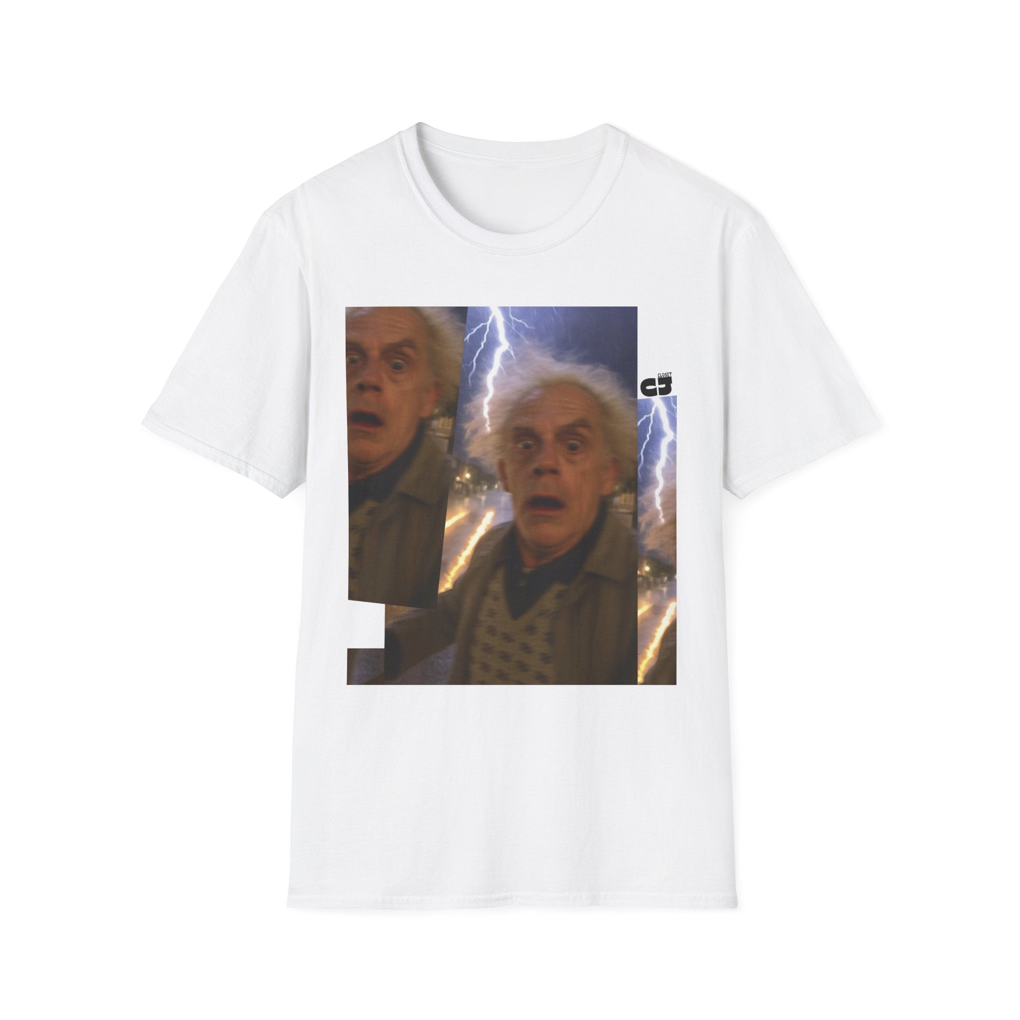Back to the Future Scientist Shocked T-Shirt — Marty Time-Travel Retro Tee