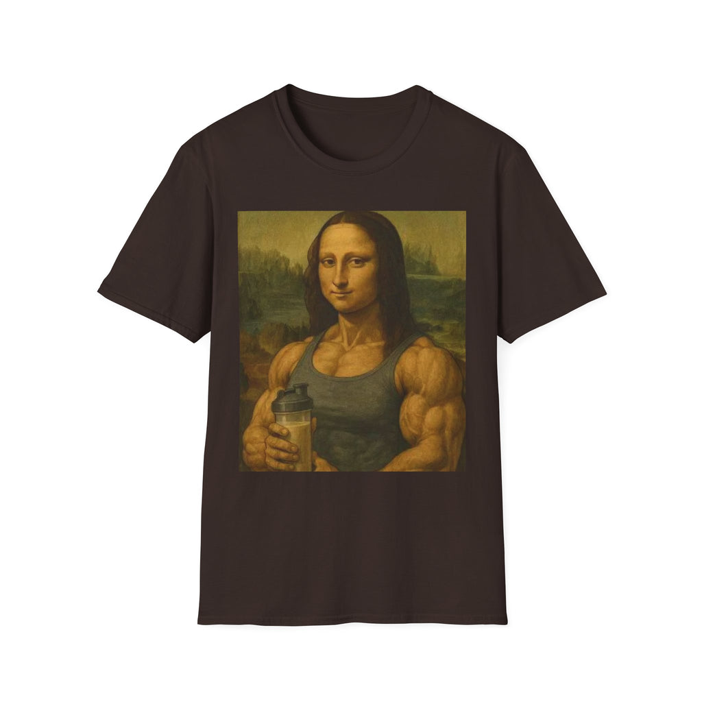 Muscular Mona Lisa Gym Tee Y2K