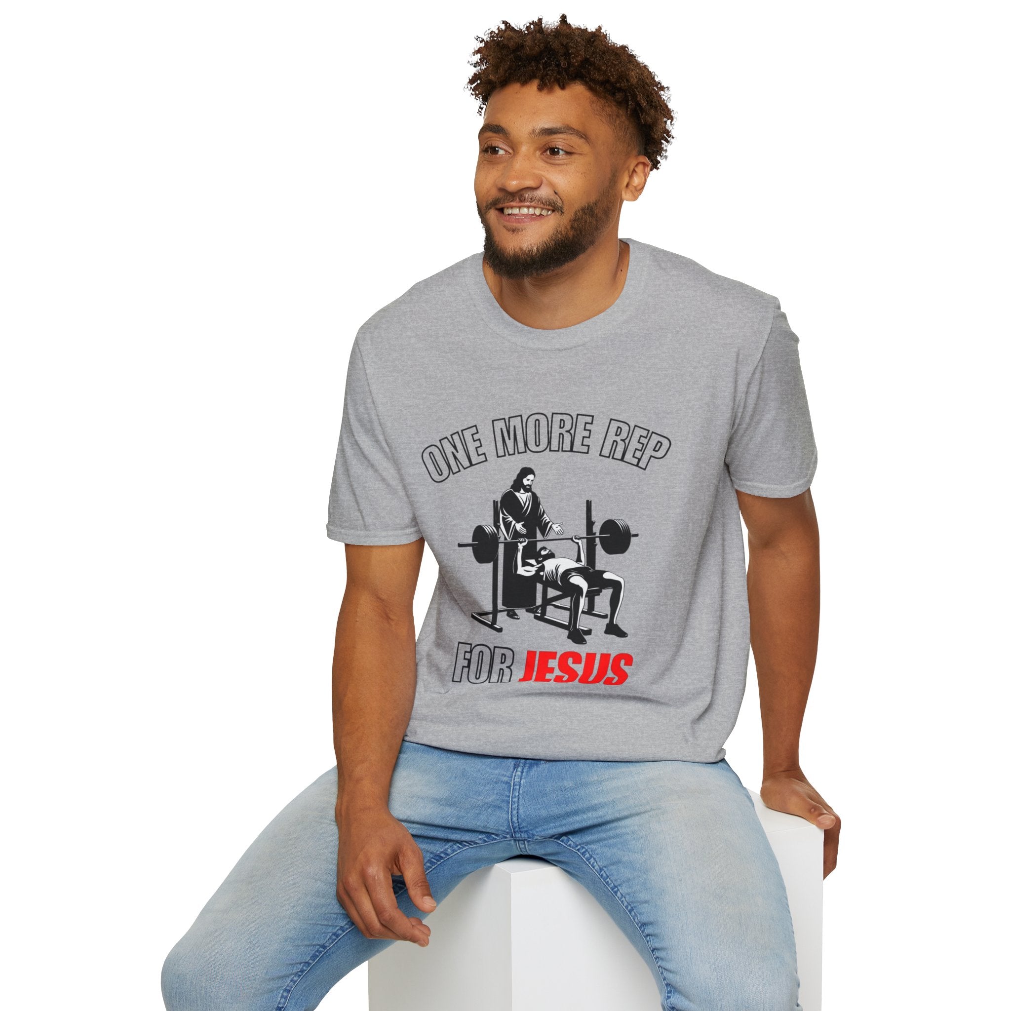"One More Rep for Jesus" Faith & Fitness Graphic Tee