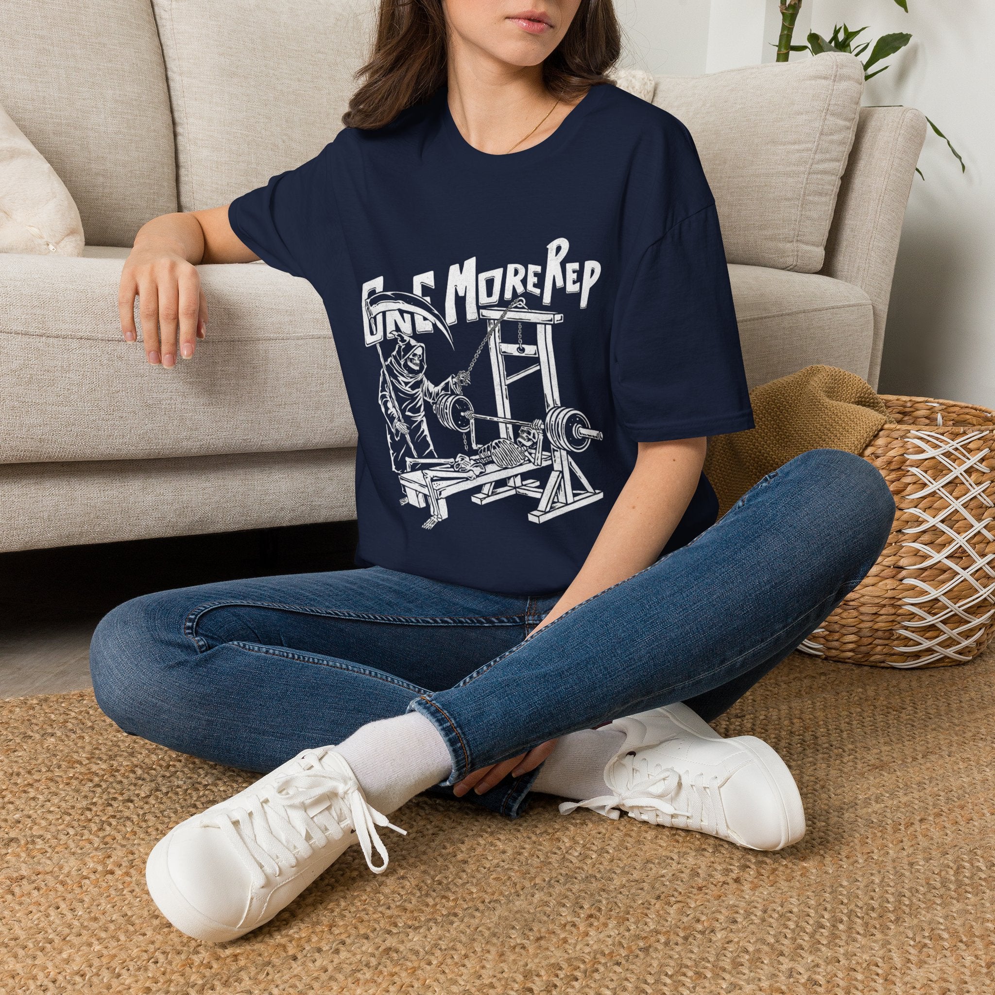 Grim Reaper 'One More Rep' Gym Workout Tee