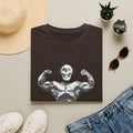 Skull Bodybuilder T-Shirt — Vintage Muscle Pose Graphic Tee