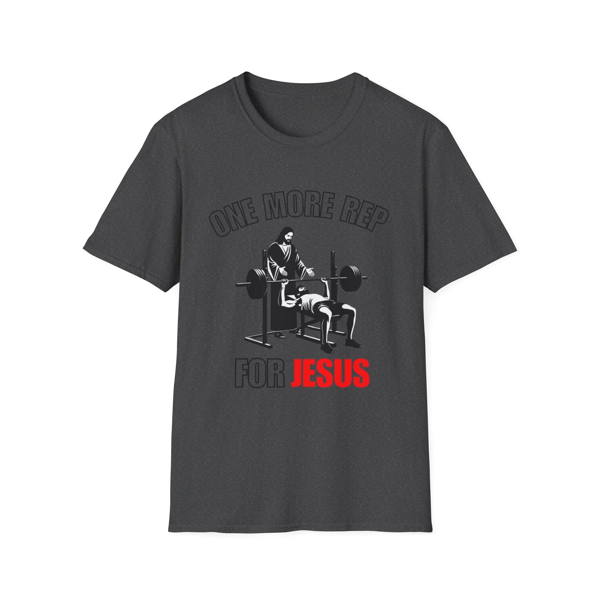 "One More Rep for Jesus" Faith & Fitness Graphic Tee