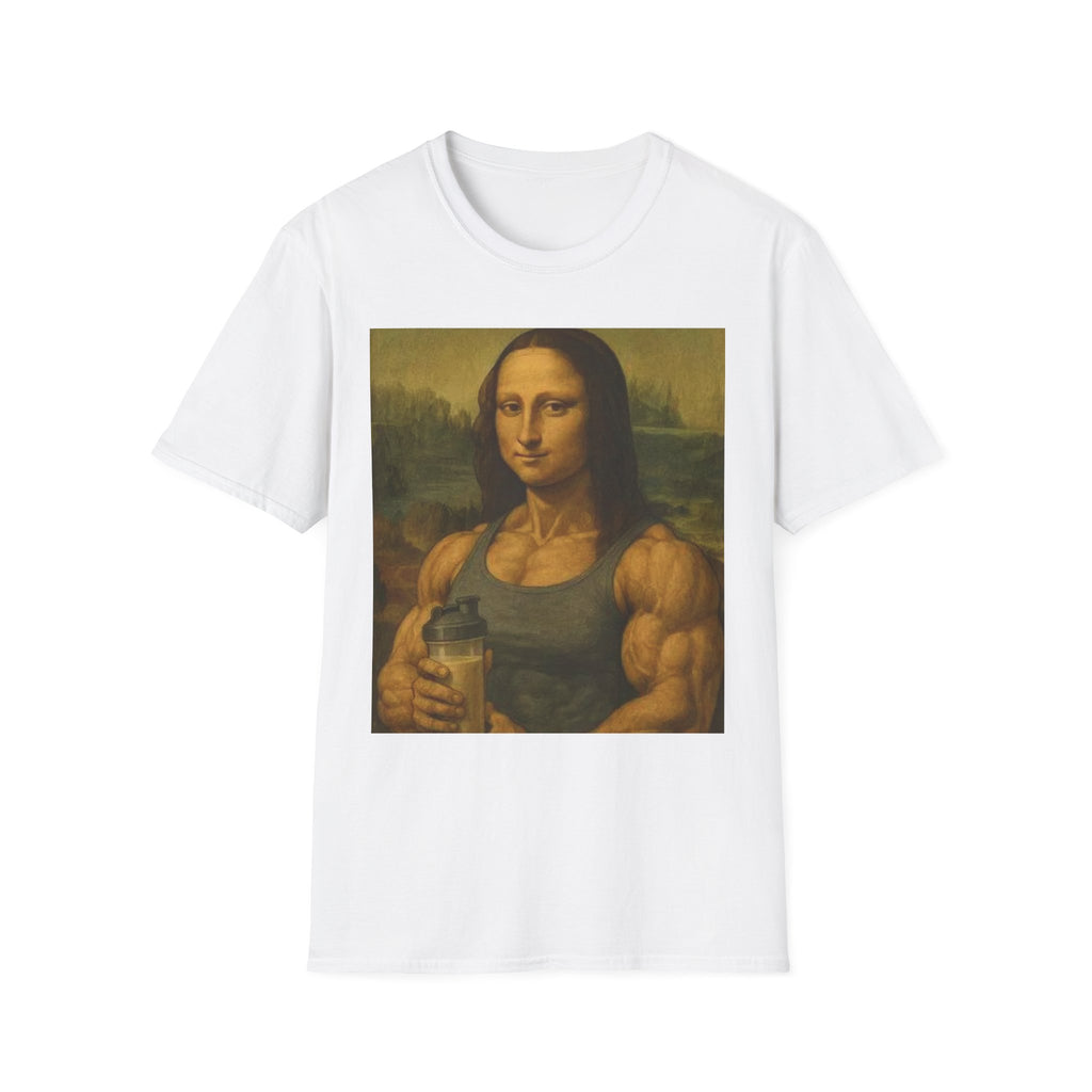 Muscular Mona Lisa Gym Tee Y2K
