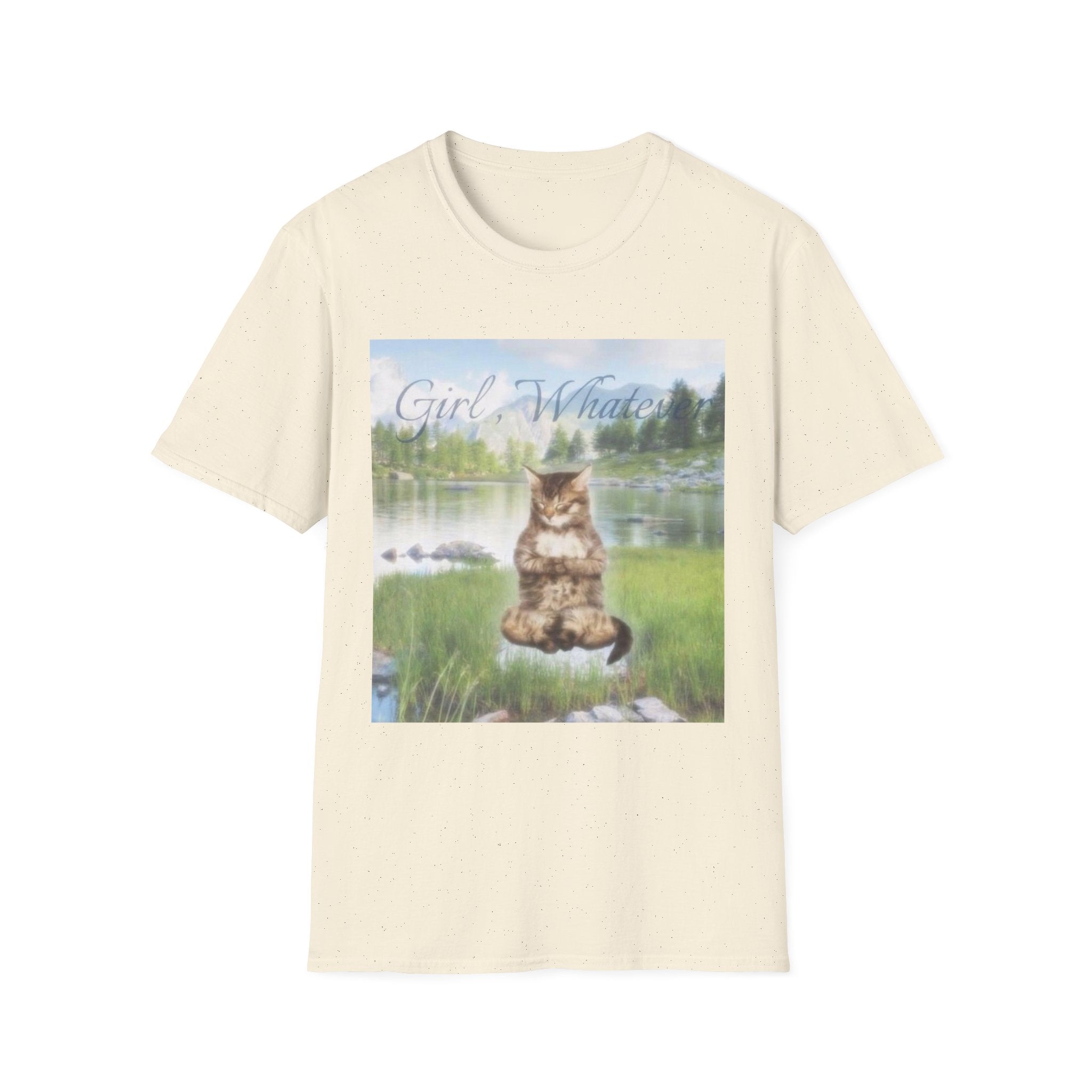 Cat T-Shirt — "Girl, Whatever" Vintage Lake Cat Graphic Tee