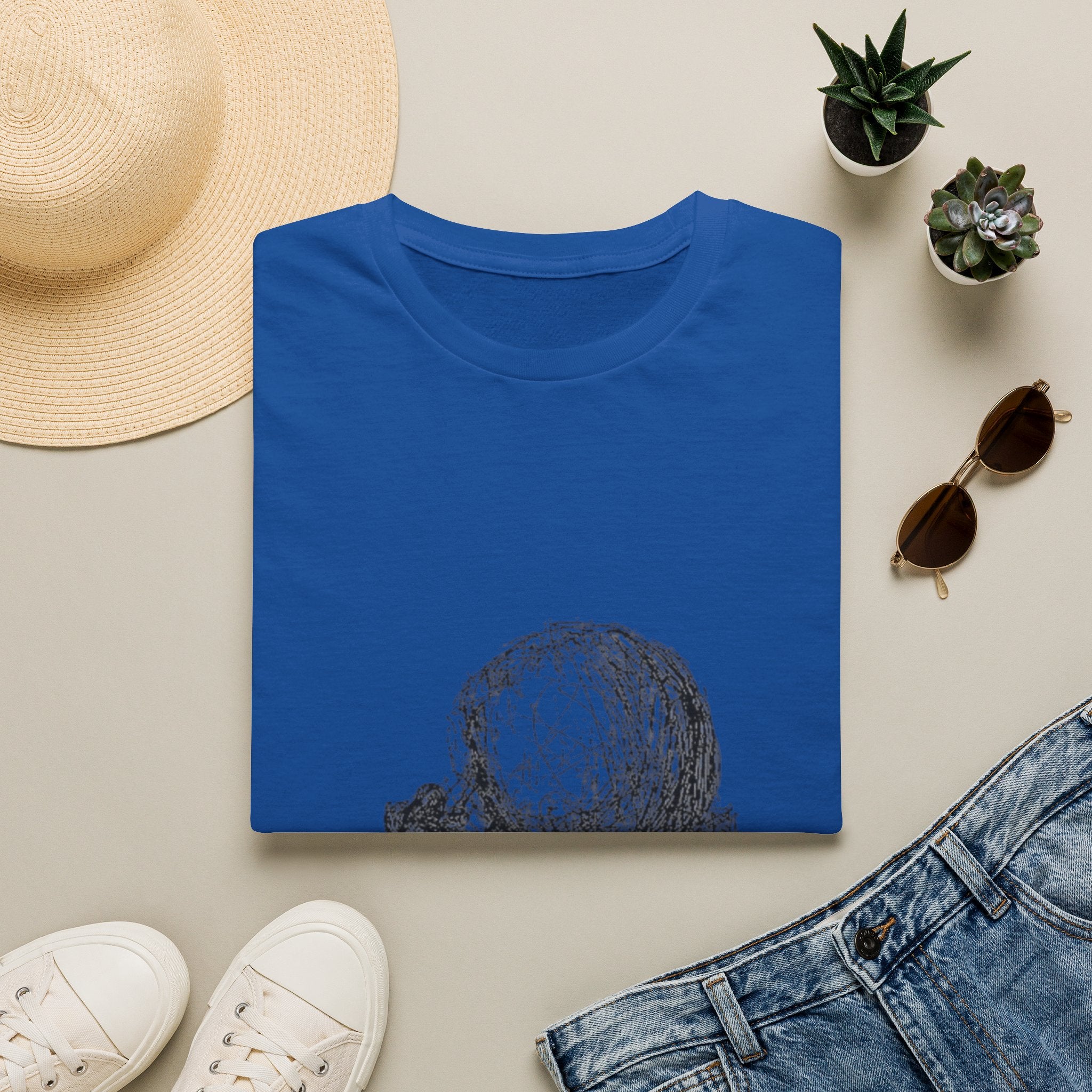 Sisyphus Pushing Boulder Illustration Tee (Perseverance Motivational Art)