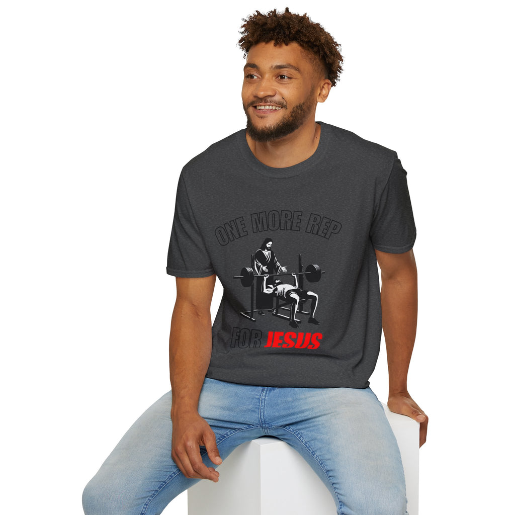 "One More Rep for Jesus" Faith & Fitness Graphic Tee