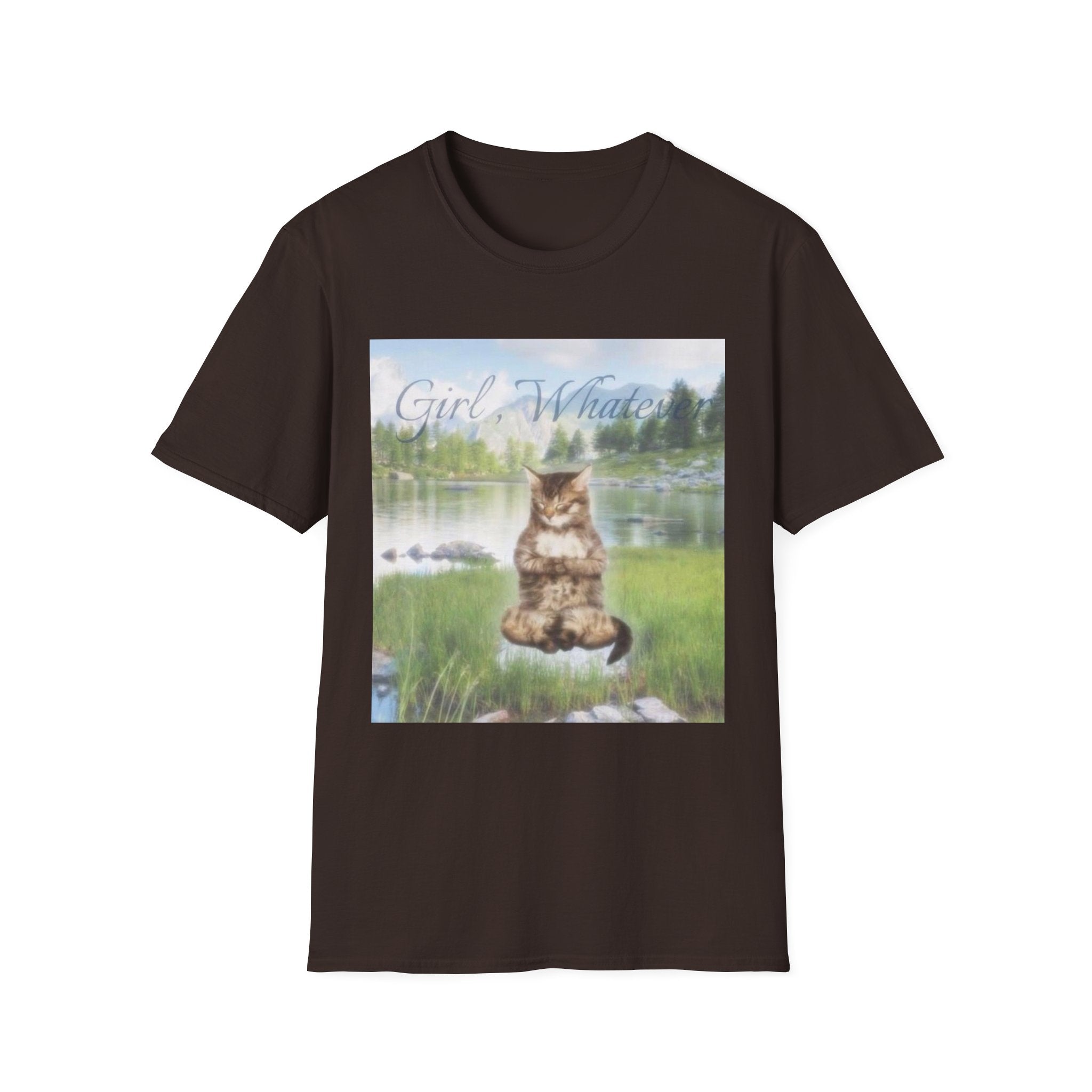 Cat T-Shirt — "Girl, Whatever" Vintage Lake Cat Graphic Tee