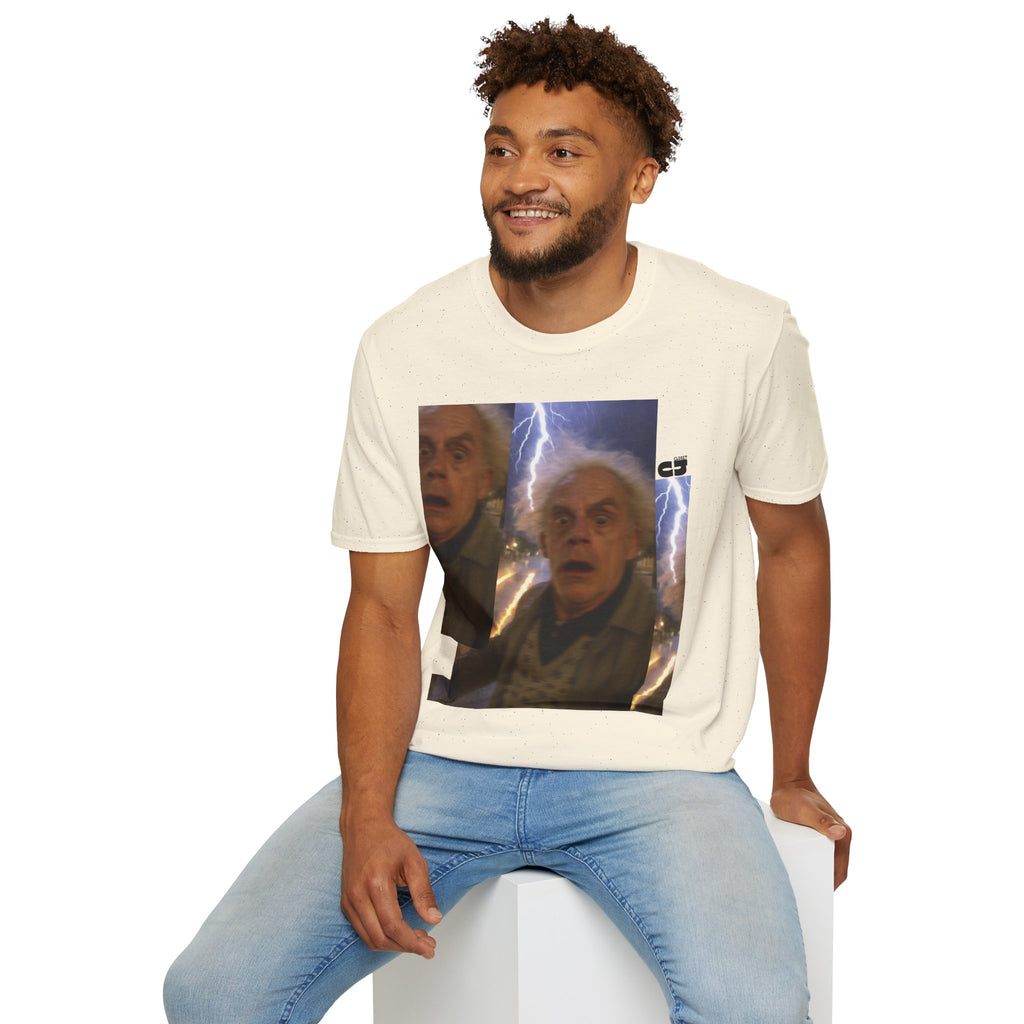 Back to the Future Scientist Shocked T-Shirt — Marty Time-Travel Retro Tee