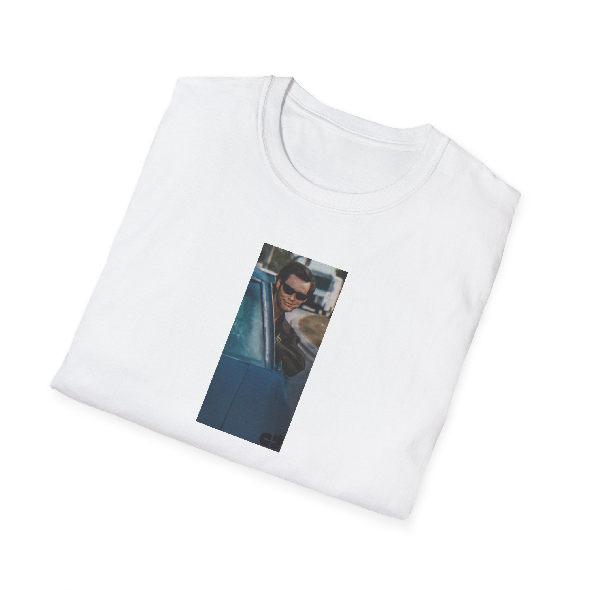 Jim Carrey Cool Car Sunglasses T-Shirt — Funny Retro Celebrity Tee