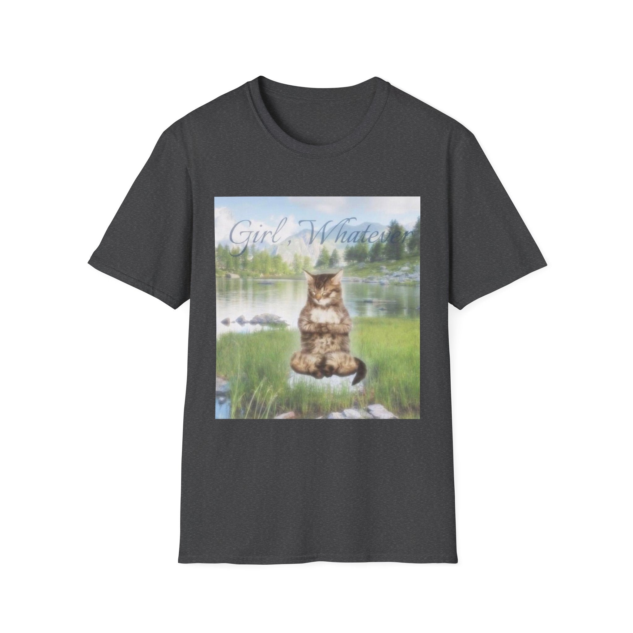 Cat T-Shirt — "Girl, Whatever" Vintage Lake Cat Graphic Tee