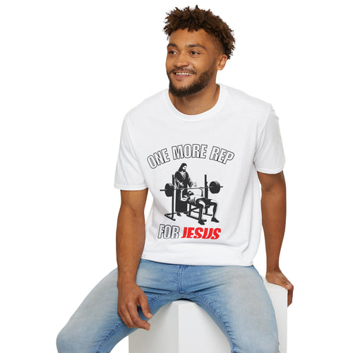 "One More Rep for Jesus" Faith & Fitness Graphic Tee