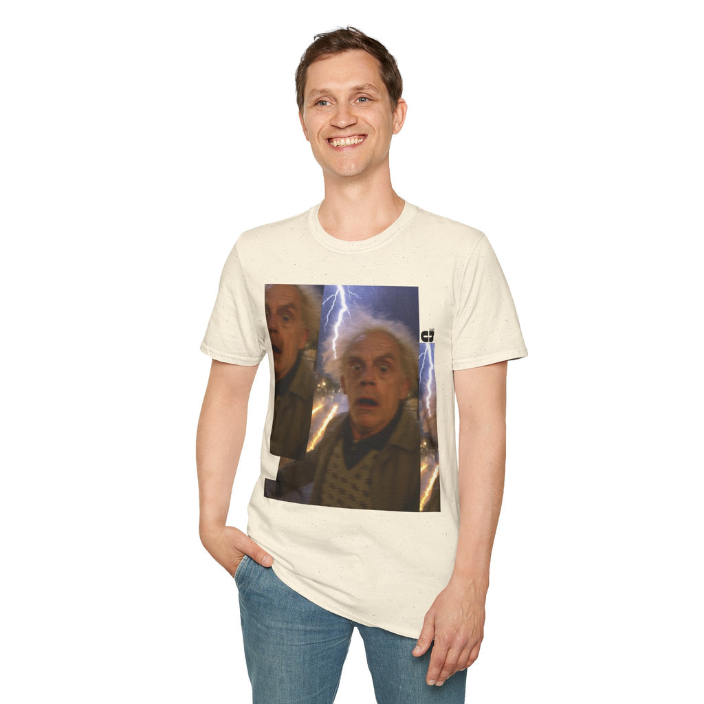 Back to the Future Scientist Shocked T-Shirt — Marty Time-Travel Retro Tee