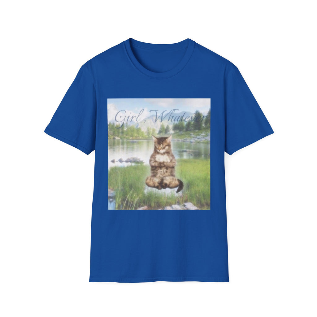 Cat T-Shirt — "Girl, Whatever" Vintage Lake Cat Graphic Tee