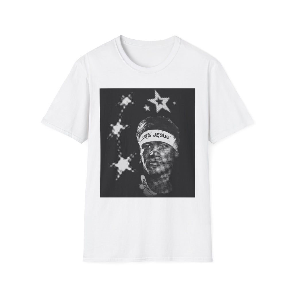 Neymar Inspirational '100% Jesus" Graphic T-shirt Y2K