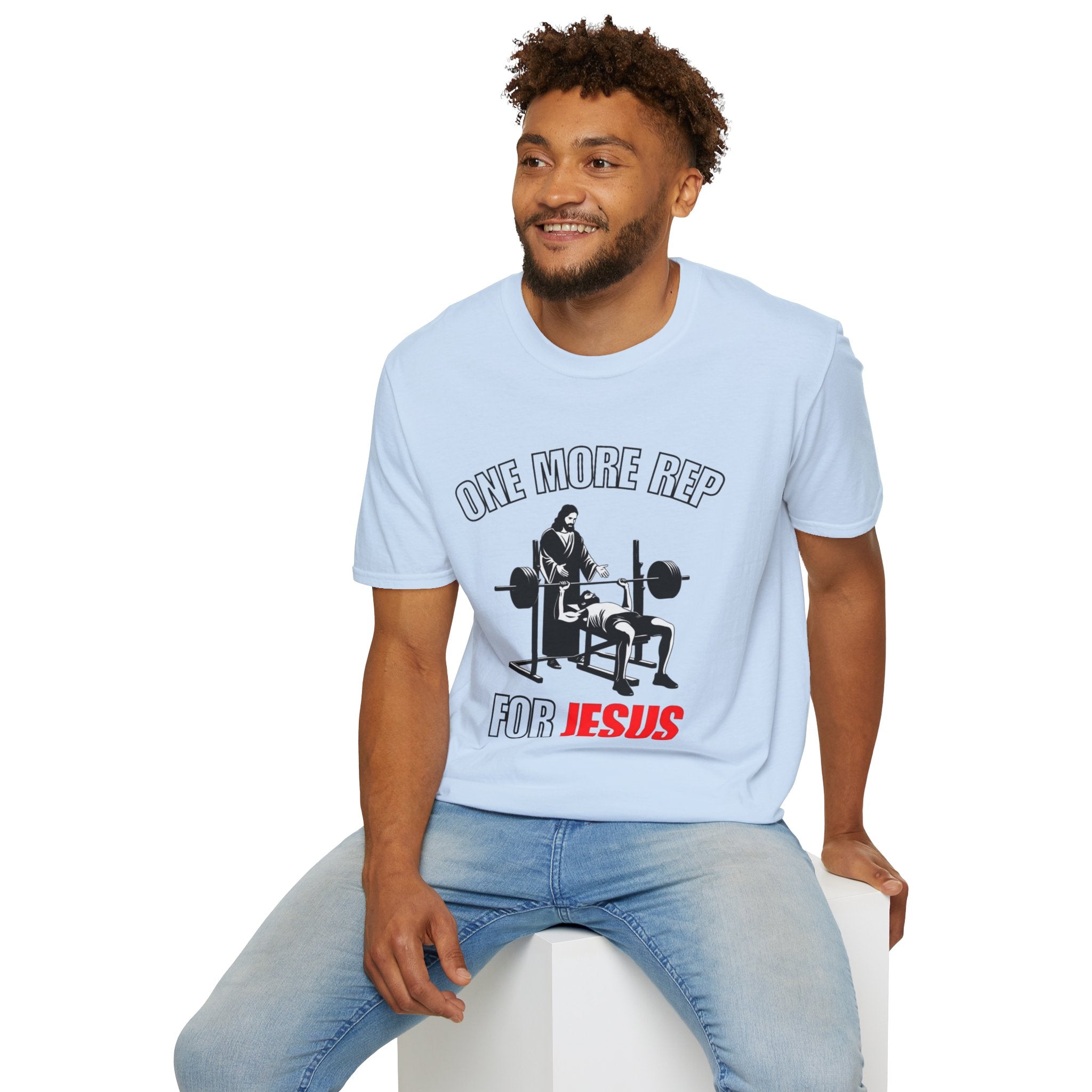 "One More Rep for Jesus" Faith & Fitness Graphic Tee