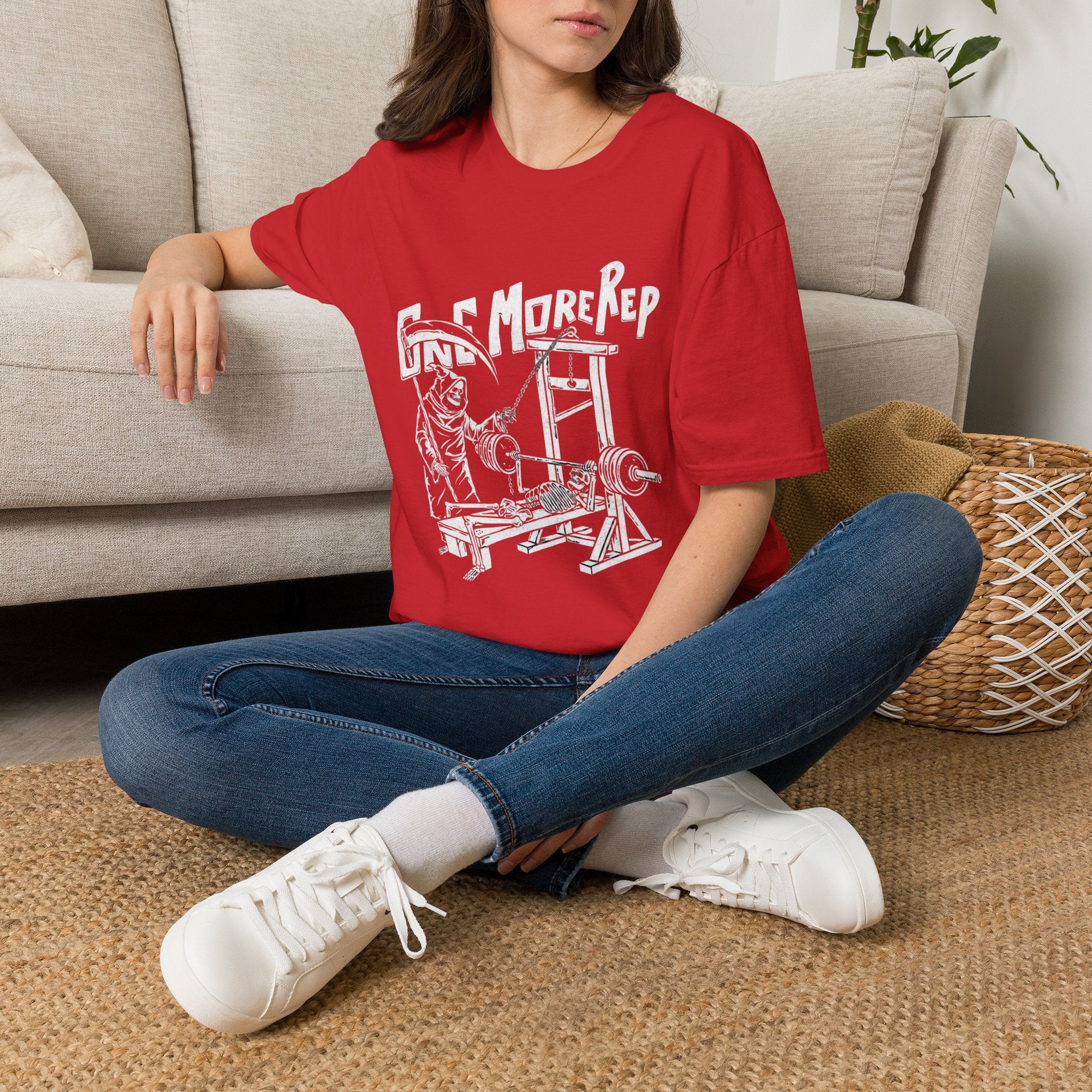 Grim Reaper 'One More Rep' Gym Workout Tee