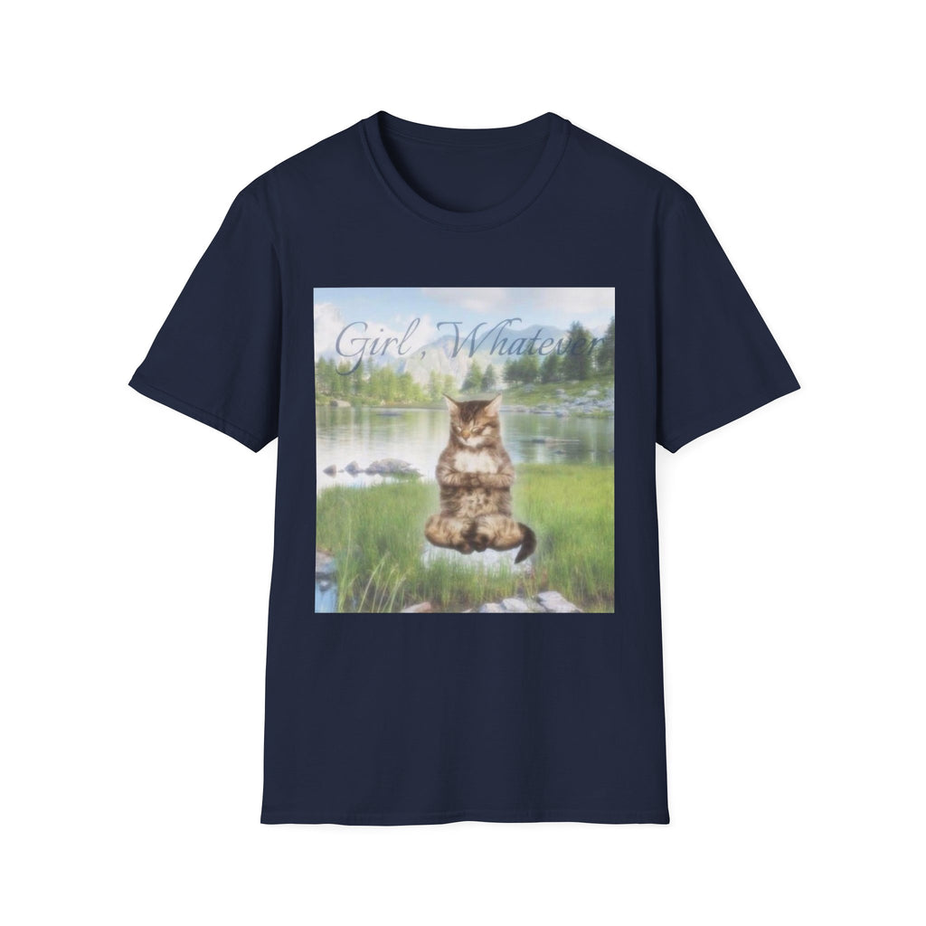 Cat T-Shirt — "Girl, Whatever" Vintage Lake Cat Graphic Tee