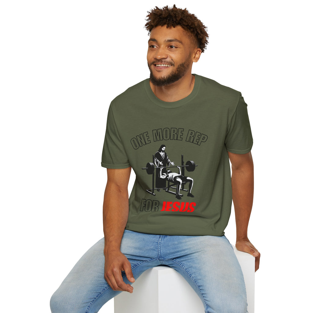 "One More Rep for Jesus" Faith & Fitness Graphic Tee