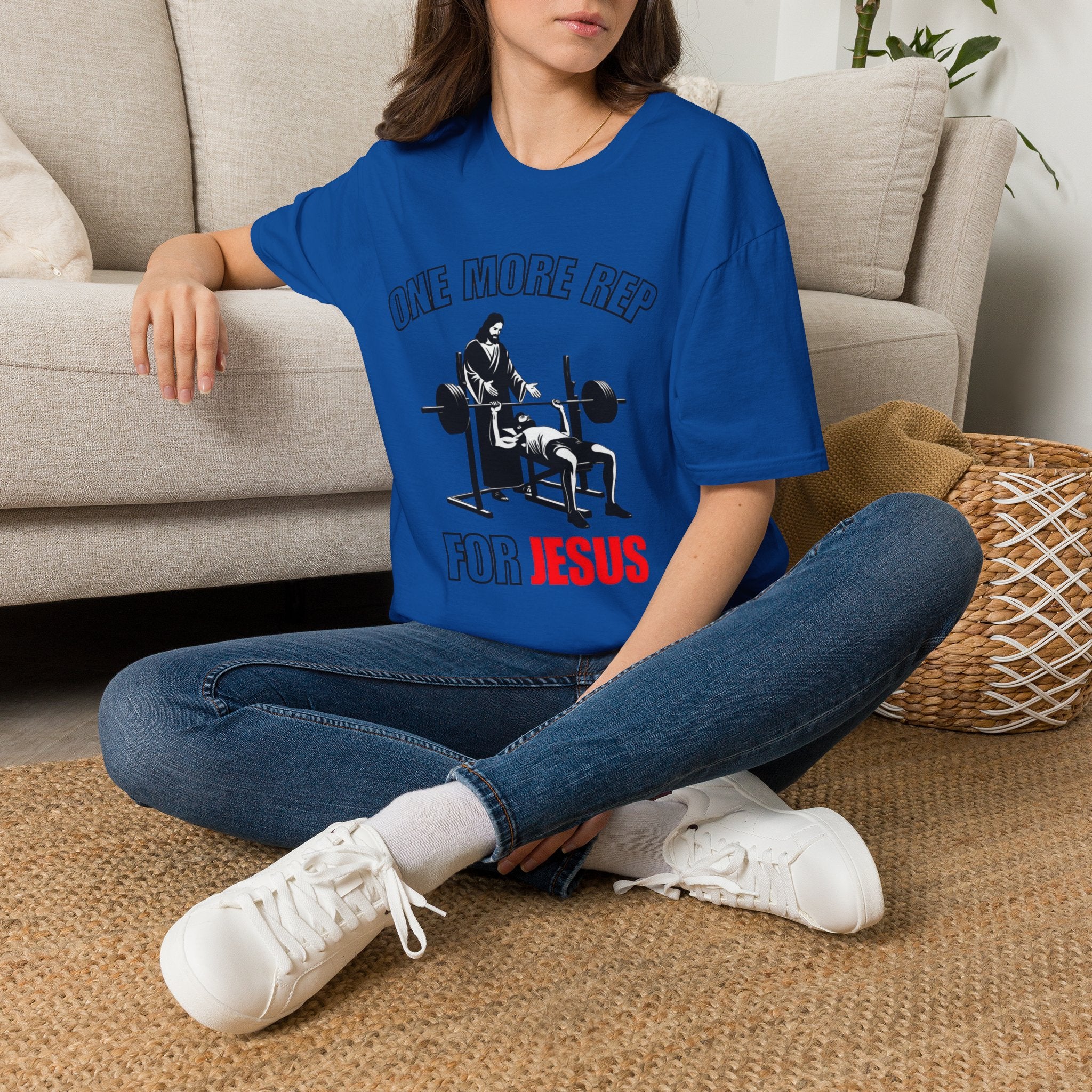 "One More Rep for Jesus" Faith & Fitness Graphic Tee