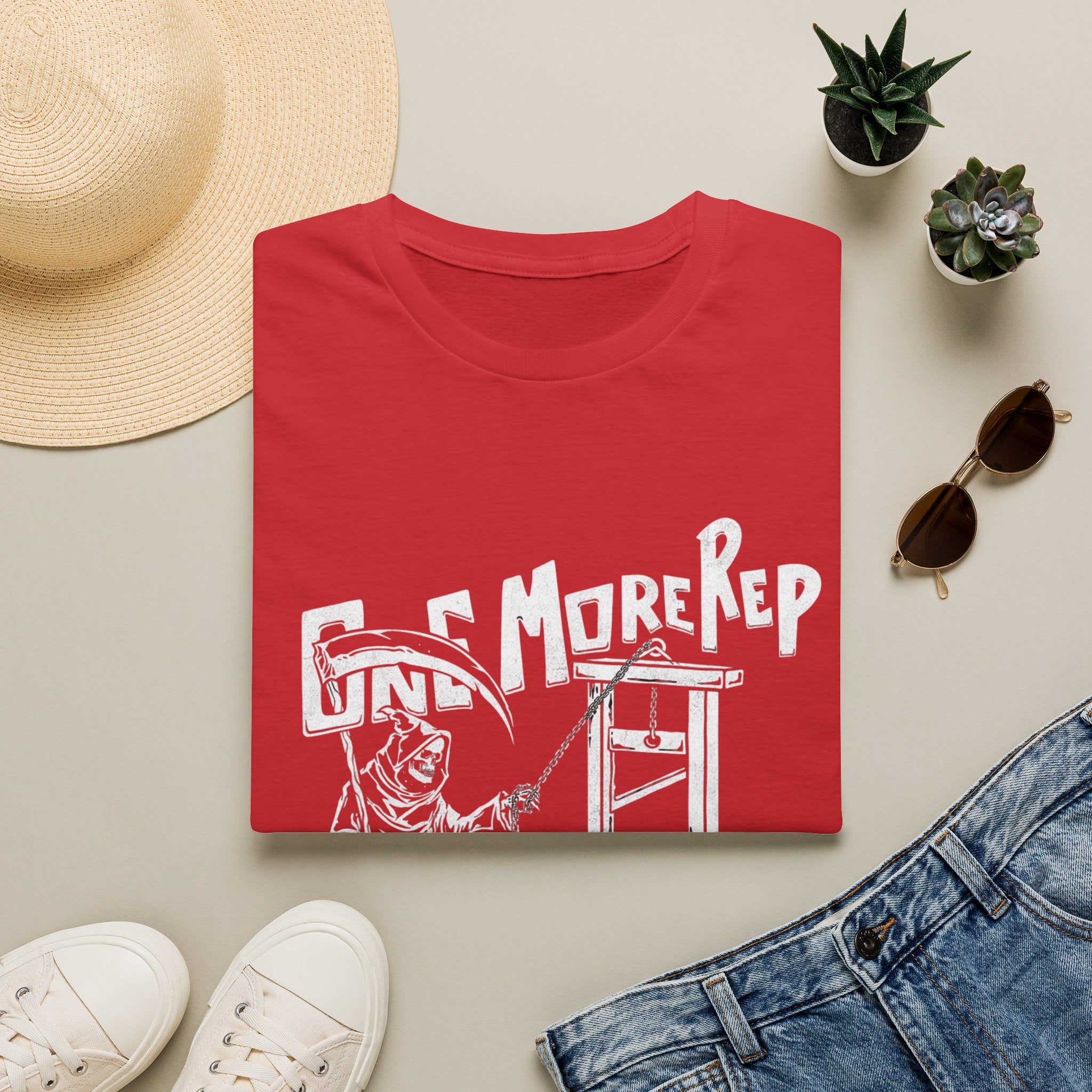 Grim Reaper 'One More Rep' Gym Workout Tee