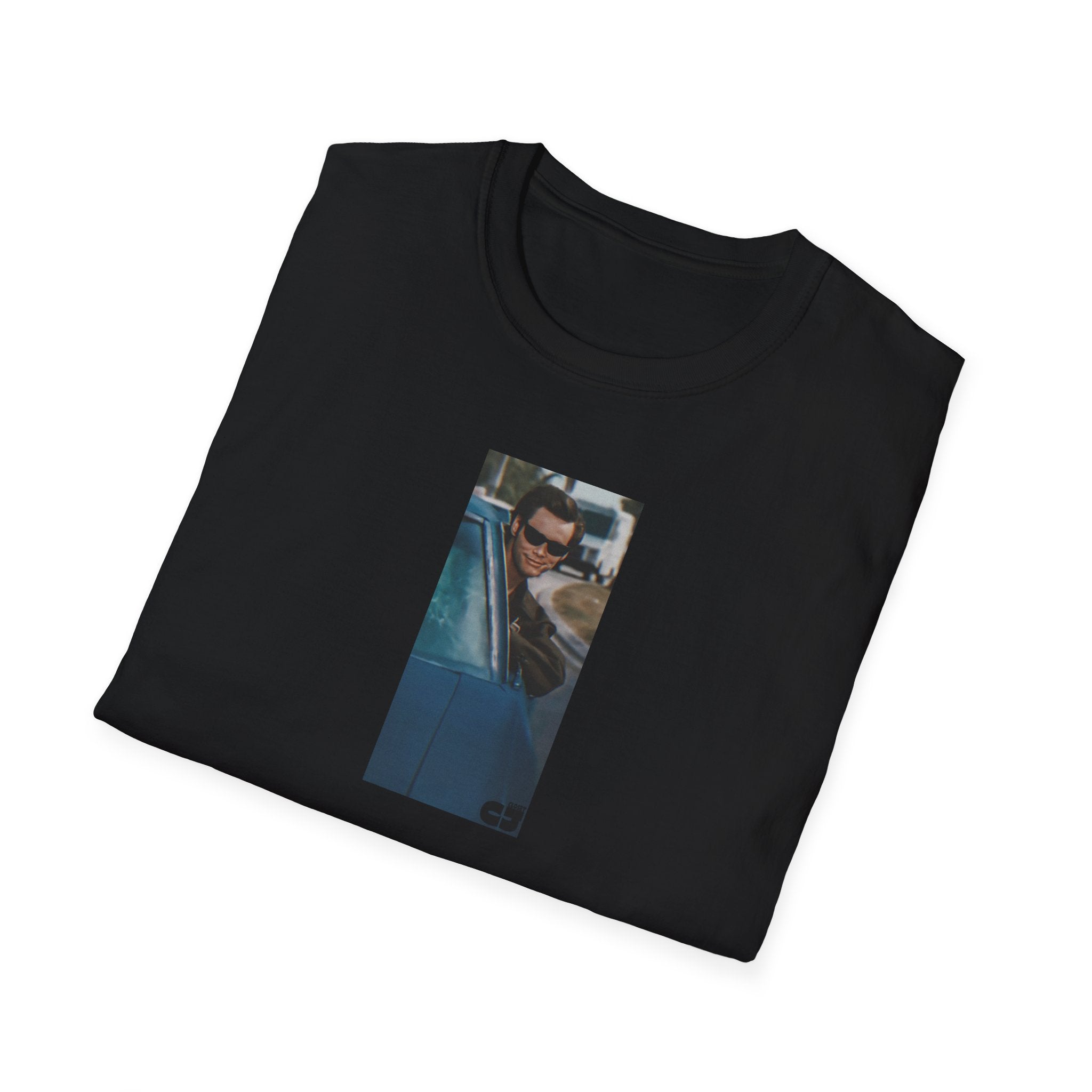 Jim Carrey Cool Car Sunglasses T-Shirt — Funny Retro Celebrity Tee