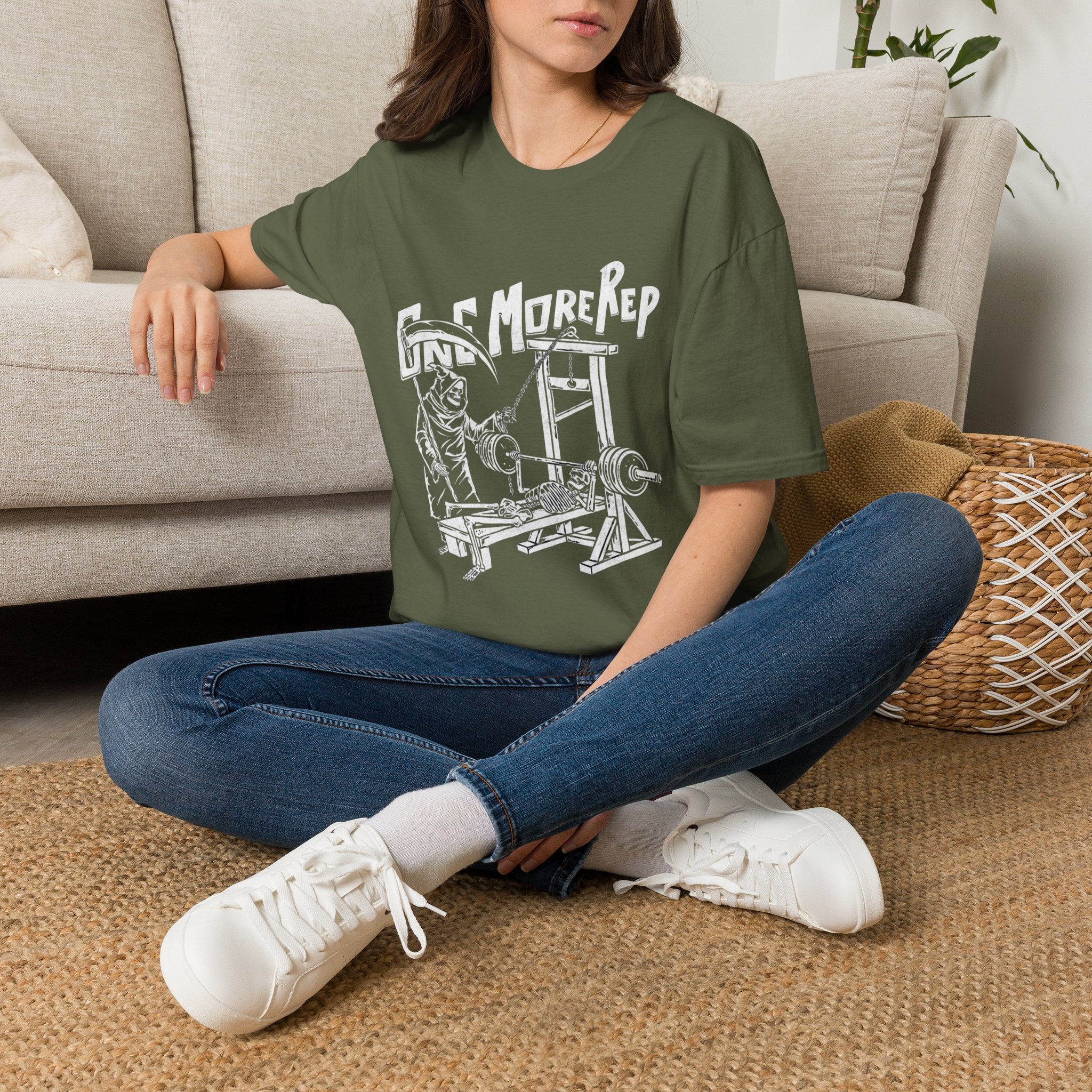 Grim Reaper 'One More Rep' Gym Workout Tee