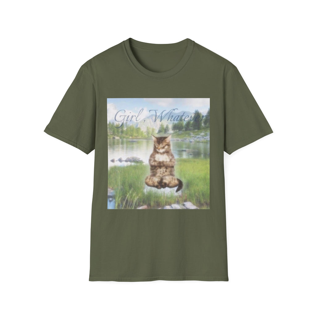 Cat T-Shirt — "Girl, Whatever" Vintage Lake Cat Graphic Tee