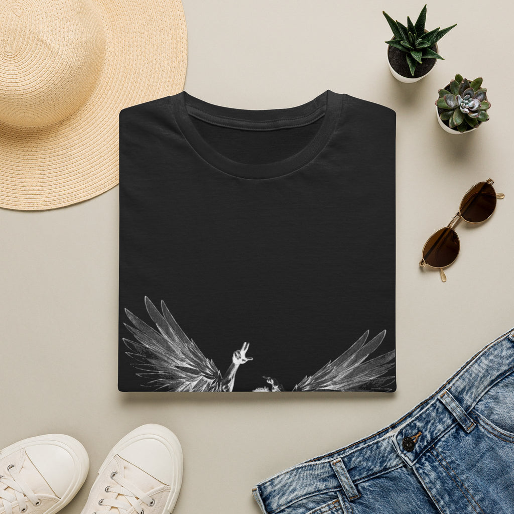 Angel Wings Graphic T-Shirt — 'Rise Above' Inspirational Design