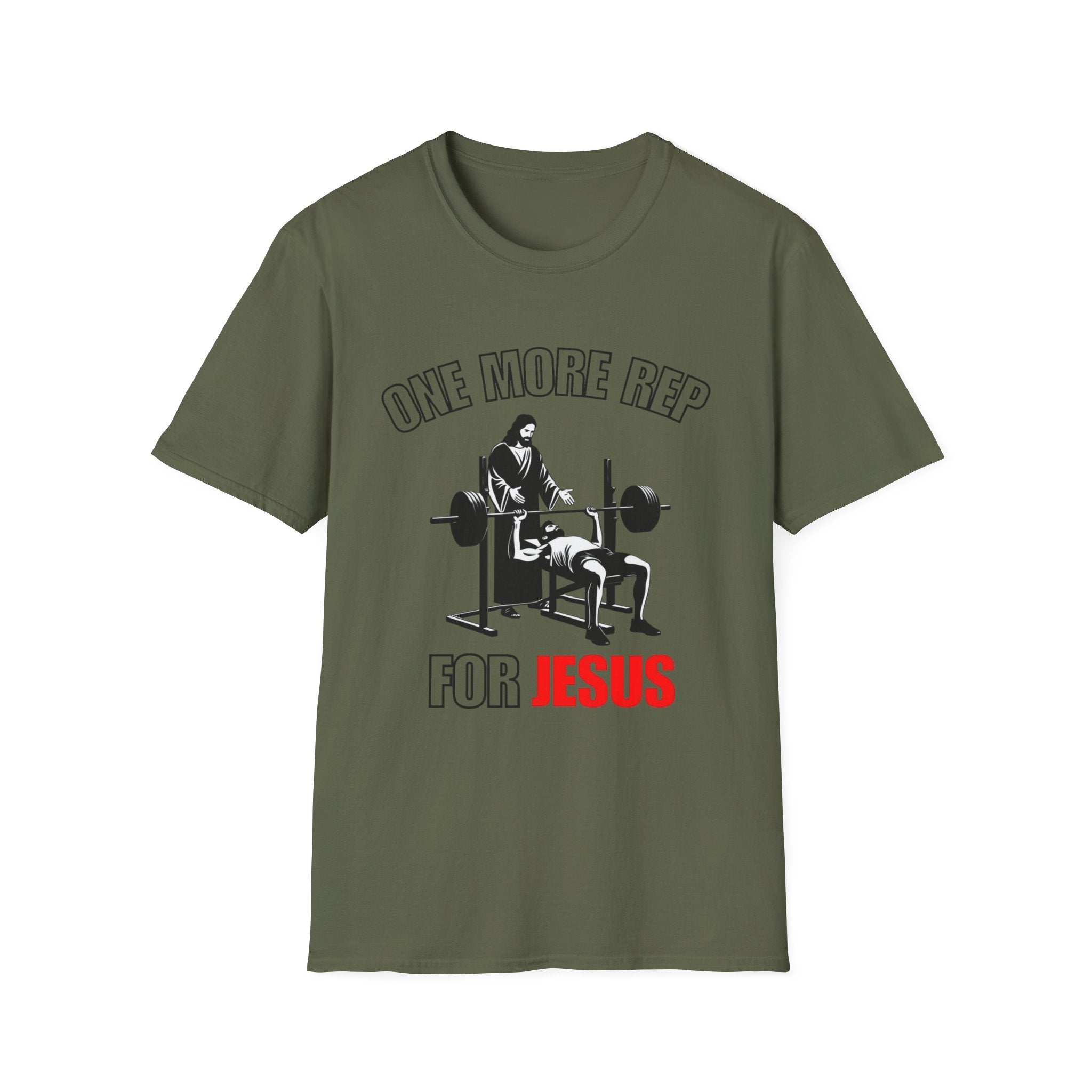 "One More Rep for Jesus" Faith & Fitness Graphic Tee