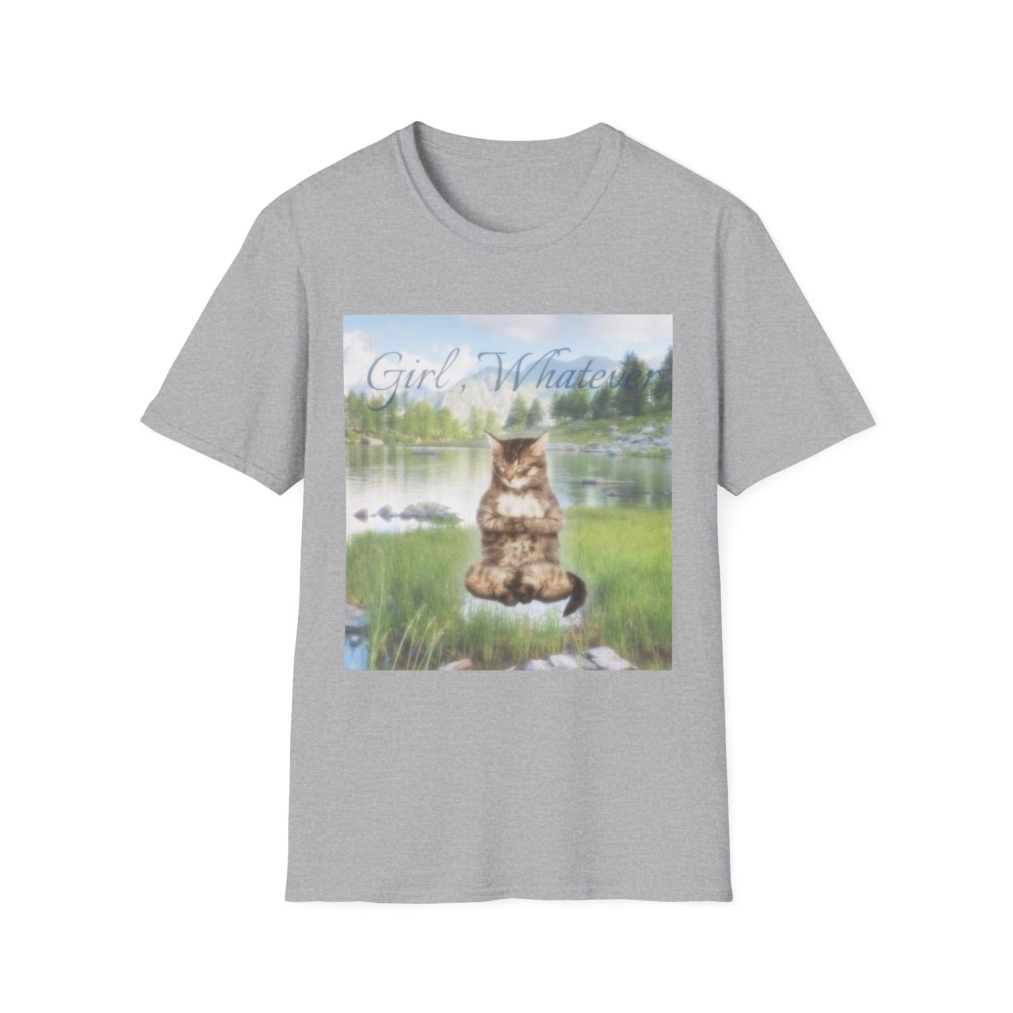 Cat T-Shirt — "Girl, Whatever" Vintage Lake Cat Graphic Tee