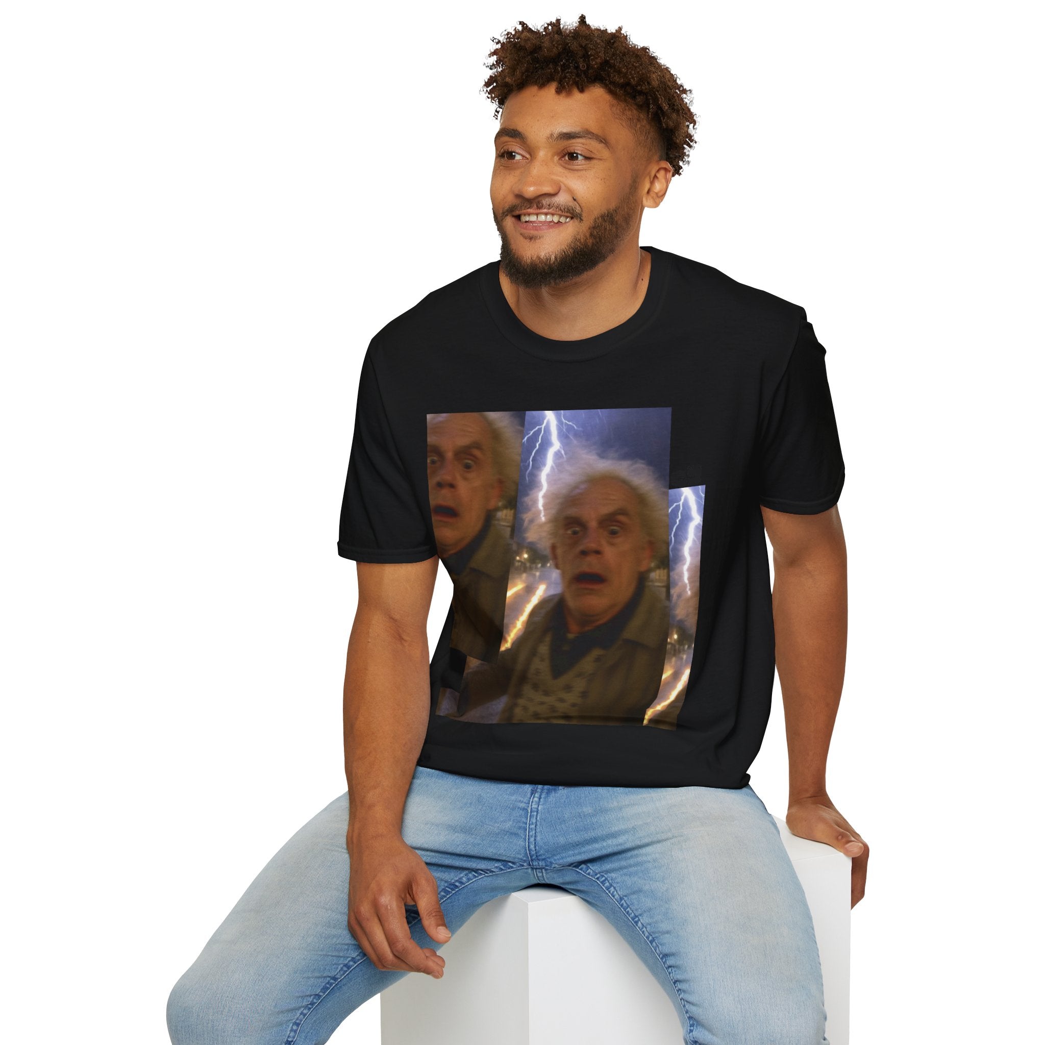 Back to the Future Scientist Shocked T-Shirt — Marty Time-Travel Retro Tee